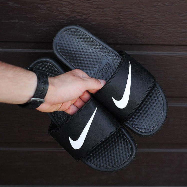 Тапки Nike black\white