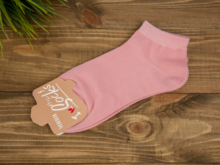 Носки низкие женские светло-розовые